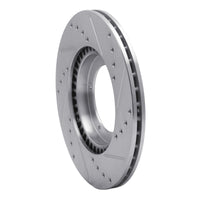 R1 Concepts Porsche 924 Front Left Drilled & Slotted Silver Brake Rotor (Part Number: RNC631-02001L)