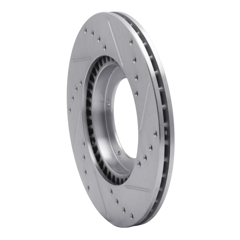 R1 Concepts Porsche 924 Front Left Drilled & Slotted Silver Brake Rotor (Part Number: RNC631-02001L)