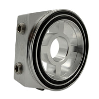 BLOX Racing Oil Filter Block Adapter Silver for Oil Pressure and Temperature Monitoring