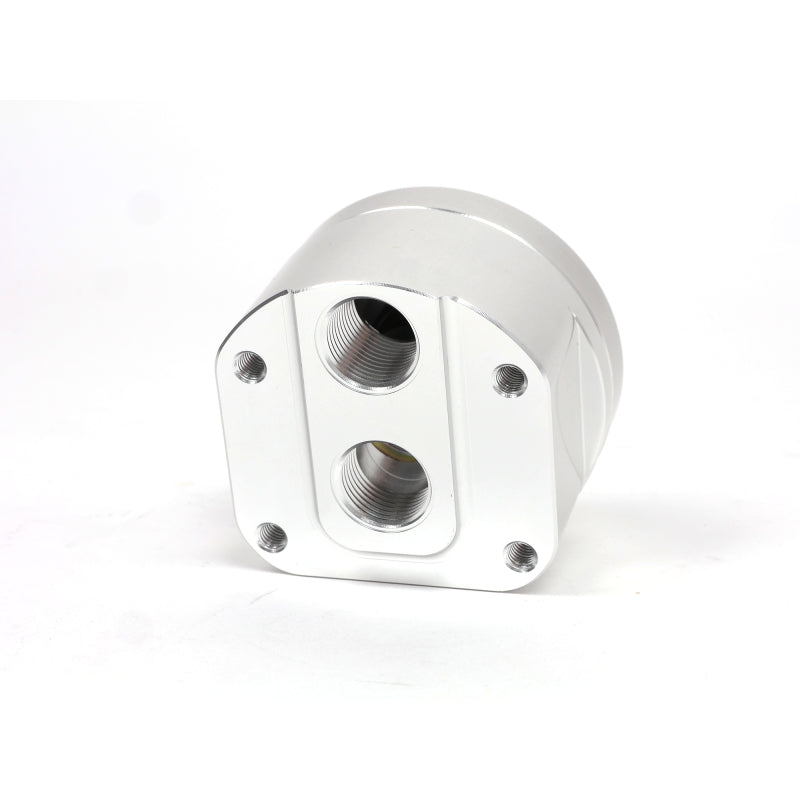BLOX Racing Remote Oil Filter Relocation Kit - Polished for Enhanced Engine Access