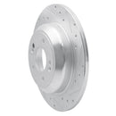 R1 Concepts Genesis G70 Rear Right Drilled & Slotted Silver Brake Rotor (Part Number RNC631-21041R)