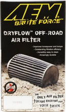 AEM Induction 3.5-Inch x 9-Inch Dryflow Conical Universal Air Filter - Reusable Synthetic Filter with Clamp-On Design