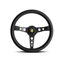 MOMO Prototipo 6C Steering Wheel 350mm - Black Leather and Gray Spoke