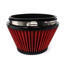 BLOX Racing Shorty Performance 5-inch Air Filter with 3.5-inch Velocity Stack and Coupler Kit - Black