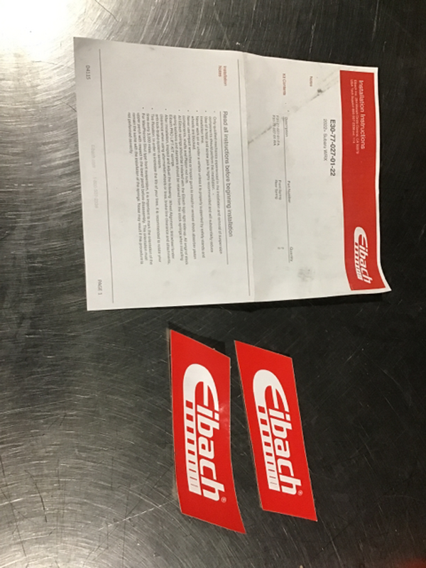 Eibach Pro-Lift Kit for 2022+ Subaru WRX - Enhanced Suspension Lift and Ground Clearance — Incomplete: Missing components