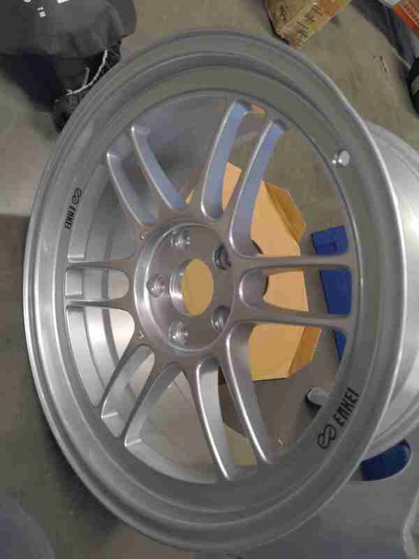 Enkei RPF1 18x9 5x114.3 35mm Offset 73mm Bore Silver Wheel G35/350z (enk3798906535SP) — Scratch & Dent