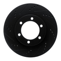 R1 Concepts Lexus GX470 Front Left Drilled & Slotted Brake Rotor - Black