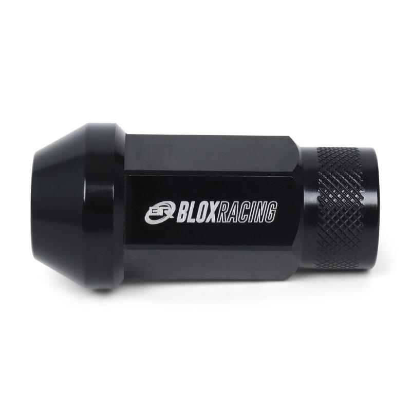 BLOX Racing Street Series Forged Lug Nuts - Black 12 x 1.5mm - Set of 16