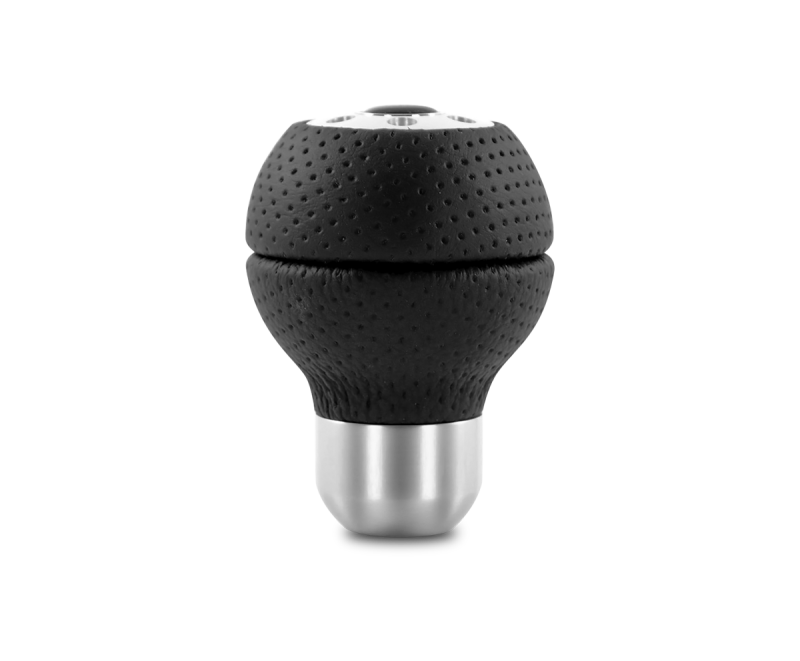 MOMO Race Shift Knob - Black Air Leather with Aluminum Insert
