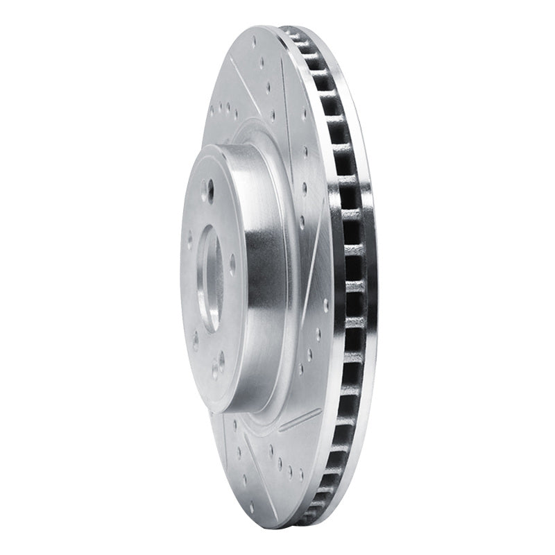 R1 Concepts Genesis G70 Front Right Drilled & Slotted Silver Brake Rotor (Part Number: RNC631-21040R)
