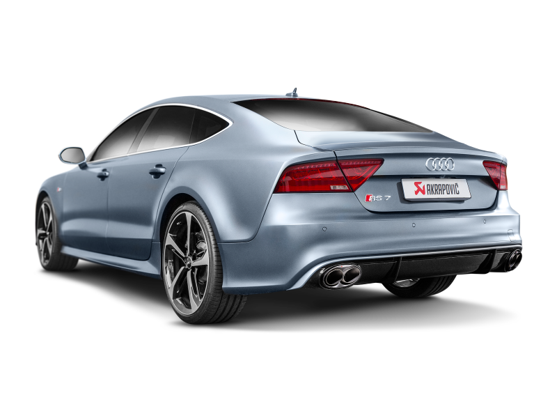 Akrapovic Evolution Line Titanium Cat Back Exhaust for 2014-2017 Audi RS7 Sportback with Carbon Tips | Part AKR S-AU/TI/4H