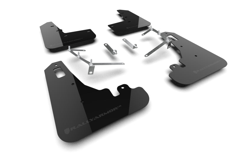 Rally Armor 22-25 Subaru BRZ / Toyota GR86 Black UR Mud Flap w/Dark Grey Logo (MF99-UR-BLK-DGRY)
