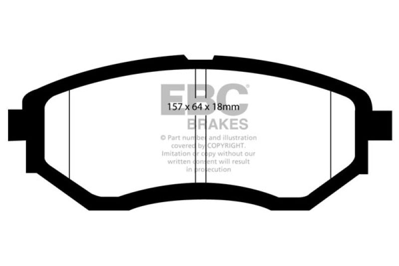 EBC Bluestuff NDX Front Brake Pads for 2005-2007 Subaru Legacy and WRX 2.5L