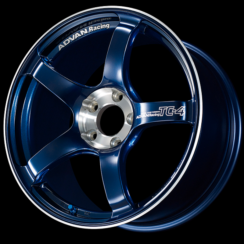 Advan TC-4 SE 18x10.5 / +15 Offset / 5-114.3 / 73mm Bore / Racing Indigo Blue & Diamond Cut