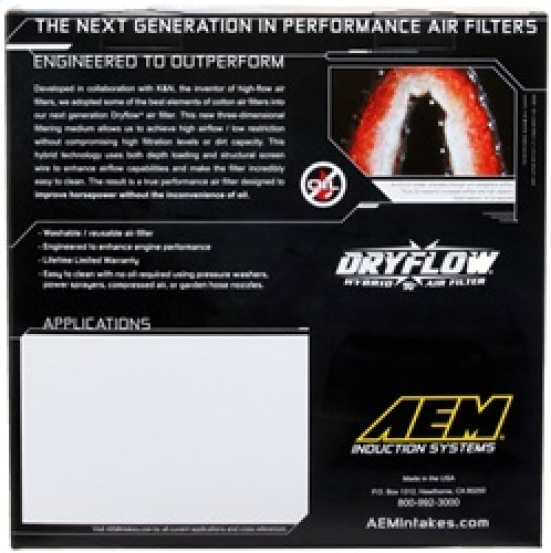 AEM Induction Dryflow Air Filter for Dodge Ram 2500/3500 6.7L L6 Diesel - Part AE-07087