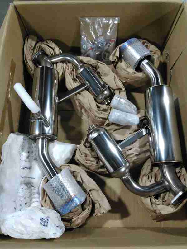 HKS 2014+ Infiniti Q50 Sedan VQ37 Dual Hi-Power Titanium Tip Catback Exhaust (32009-KN001) — Incomplete: Only half of the kit