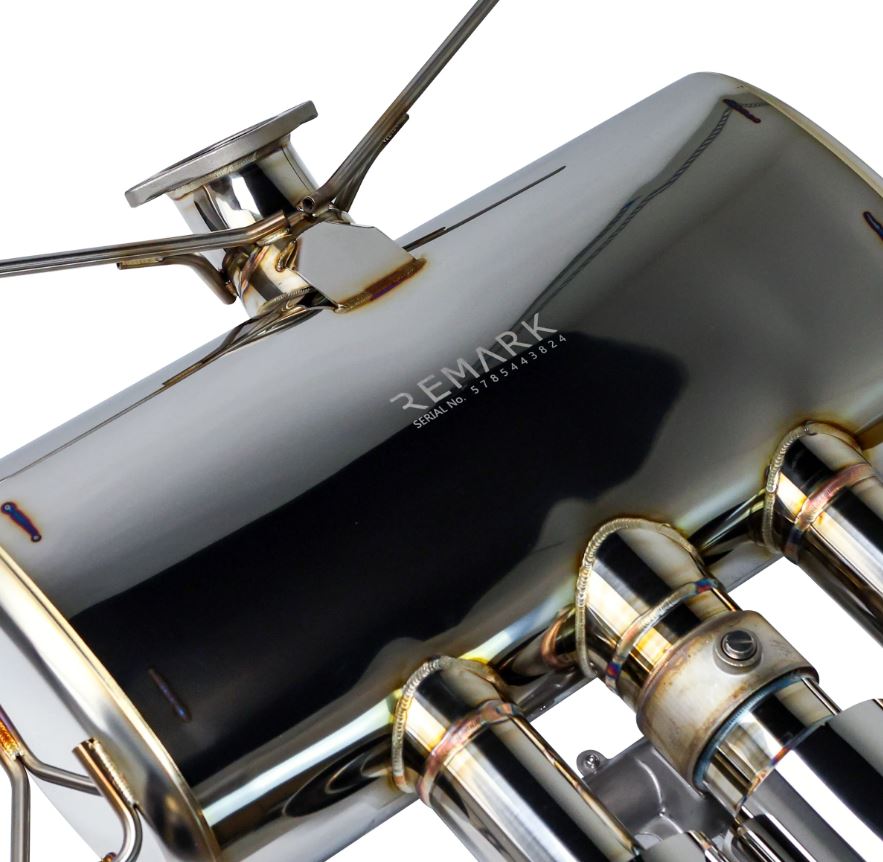 Remark 2023+ Honda Civic Type R FL5 Sports Touring Triple Tip Q-Spec Cat-Back Exhaust w/ Front Pipe (RK-C3076H-09Q)