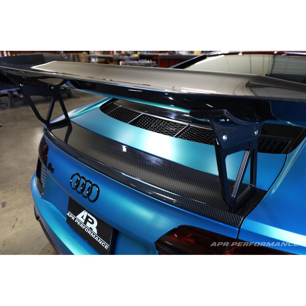 APR Peformance  Audi R8 GTC-500 Adjustable Wing, with Carbon Fiber Active Spoiler Panel Replacement 2016-2022