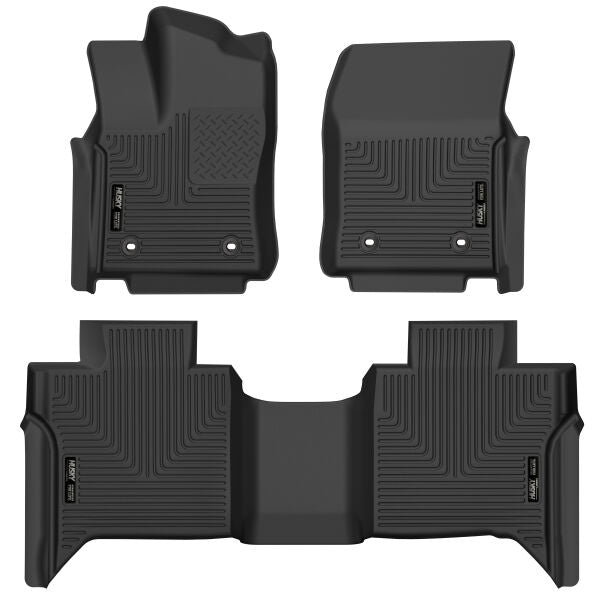 Husky Liners 2022+ Toyota Tundra CrewMax X-ACT Front & 2nd Seat Floor Liner - Blk