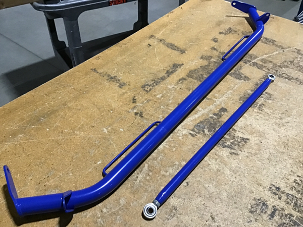 NRG Harness Bar 47in. - Blue — Incomplete: Missing hardware