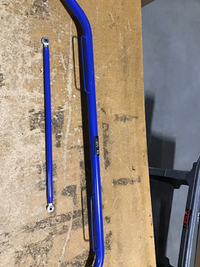 NRG Harness Bar 47in. - Blue — Incomplete: Missing hardware