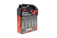 Project Kics R40 12x1.50 16 + 4(Cerraduras) Tuercas Abiertas - Cromo Negro