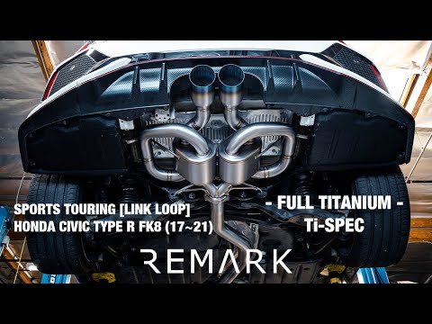 Remark 17-21 Honda Civic Type-R (FK8) Sports Touring Titanium Catback Exhaust w/ Front Pipe
