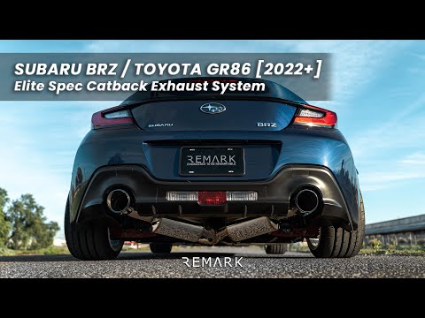 REMARK Elite Spec CatBack Exhaust, Toyota GR86 / Subaru BRZ 2022+, Stainless Steel Tip Cover