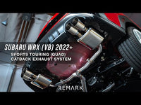 REMARK Catback Exhaust, Subaru WRX VB - Stainless Single 4 Quad Tips (Resonated)