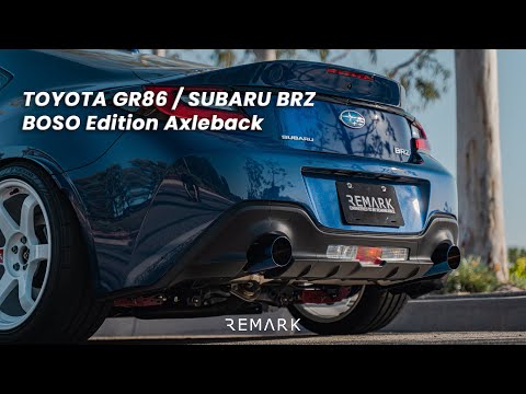 Remark 2022+ Subaru BRZ/Toyota GR86 BOSO Axle Back Exhaust w/Stainless Steel Tip (RO-TSZ8-SL)