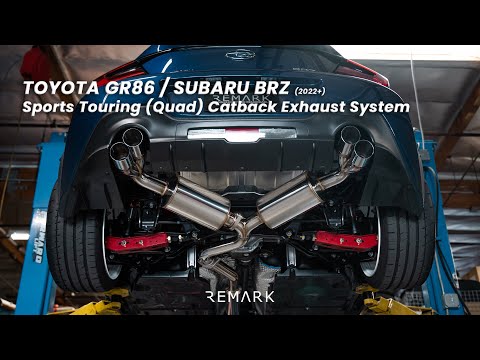 REMARK Sports Touring CatBack Exhaust, Toyota GR86 / Subaru BRZ 2022+, Stainless Steel Tip