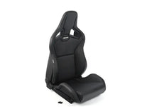 Asiento Recaro Sportster CS LH en cuero negro con. Logotipo de cuero negro/plata.