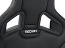 Asiento Recaro Sportster CS LH en cuero negro con. Logotipo de cuero negro/plata.