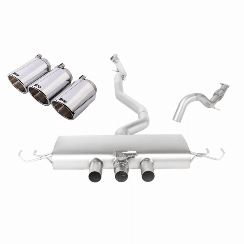 Remus Civic Type R 70SR Turbo-Back Exhaust with 102mm Angled Rolled Chrome Tips