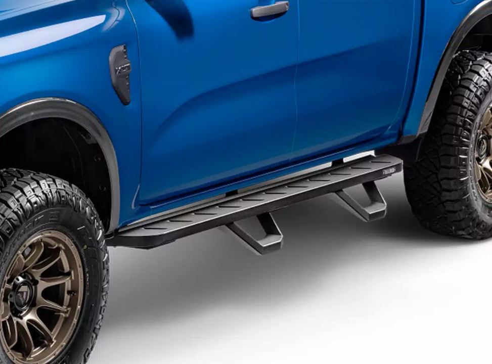 Kit Go Rhino 2022 Toyota Tundra Crew Max con estribo RB10 + soportes + 4 escalones de caída RB10 - Tex. Blk