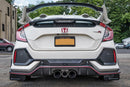 Rally Armor 17+ Honda Civic Type R White Mud Flap w/ Black Logo