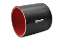 Vibrant 4 Ply Reinforced Silicone Straight Hose Coupling - 3in I.D. x 3in long (BLACK)