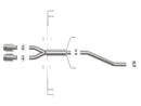 aFe Takeda 2.5in 304SS Sistema de escape con eje trasero 17-19 Honda Civic Type R L4-2.0L (t) - Punta pulida