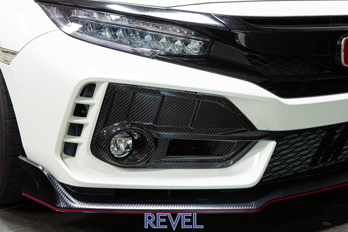 Revel GT Dry Carbon Fog Light Covers for 2017-2019 Honda Civic Type R