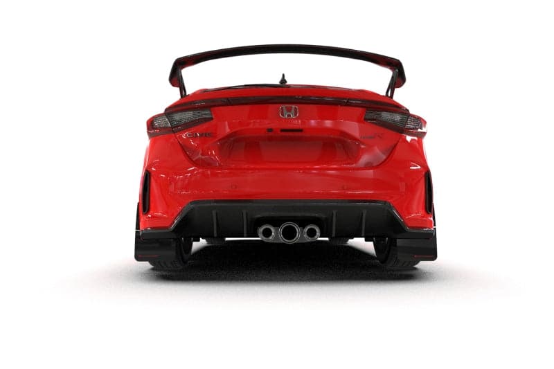 Rally Armor 2023+ Honda Civic Type R Red Mud Flap Black Logo