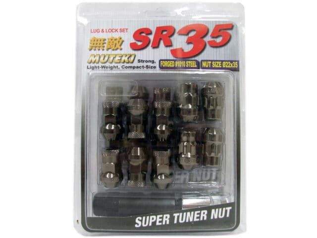 Wheel Mate Muteki SR35 Close End Lug Nuts w/ Lock Set - Chrome 12x1.50 35mm