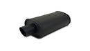 Vibrant StreetPower FLAT BLACK Oval Muffler with Single 3in Outlet - 2.5in inlet I.D.