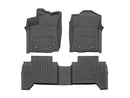 WeatherTech 18-20 Toyota Tacoma Double Cab 1st & 2nd Row FloorLiner HP - Black