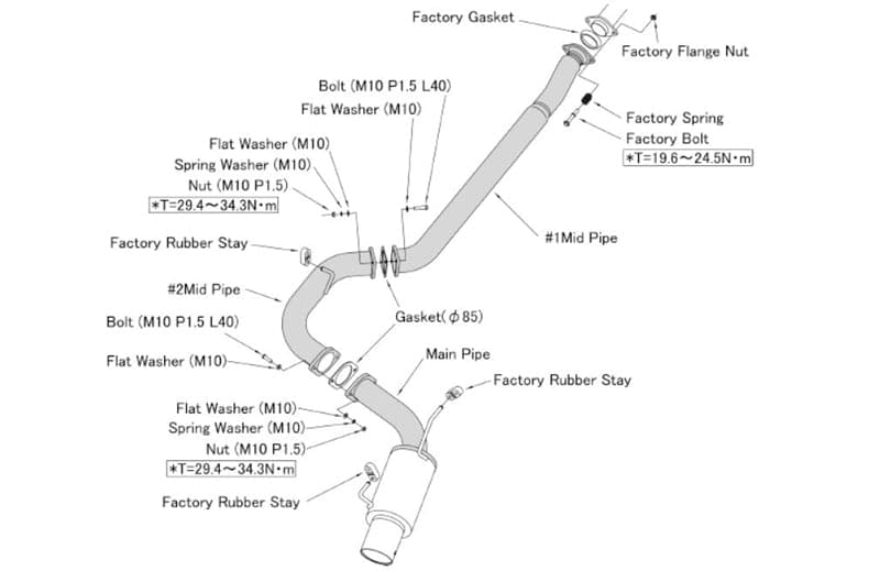 HKS USA RACING MUFFLER FOR 2011-2014 SUBARU WRX STI SEDAN