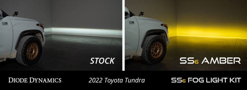 Diode Dynamics 2022 Toyota Tundra SS6 Kit de luces antiniebla LED - Ámbar ancho