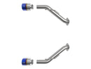aFe 2023+ Nissan Z V6-3.0L (tt) Takeda Stainless Steel Axle-Back Exhaust System w/ Blue Flame Tip
