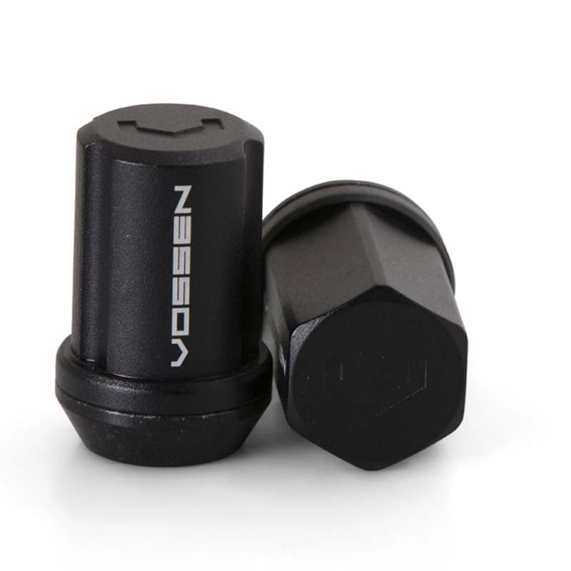 Tuerca de seguridad Vossen de 35 mm, 14 x 1,5, hexagonal de 19 mm, asiento cónico, negro (juego de 4)