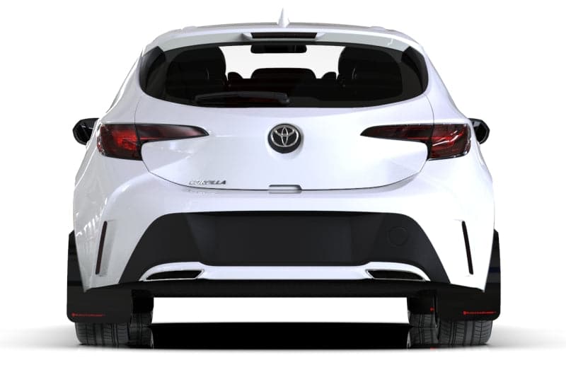 Rally Armor 2019+ Toyota Corolla Hatchback White UR Mud Flap Black Logo