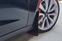 Rally Armor 17+ Tesla Model 3 UR Guardabarros negro con logotipo gris oscuro