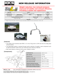 HKS Evolution X Hi-Power Spec L2 Cat-Back Exhaust | 31019-AM111